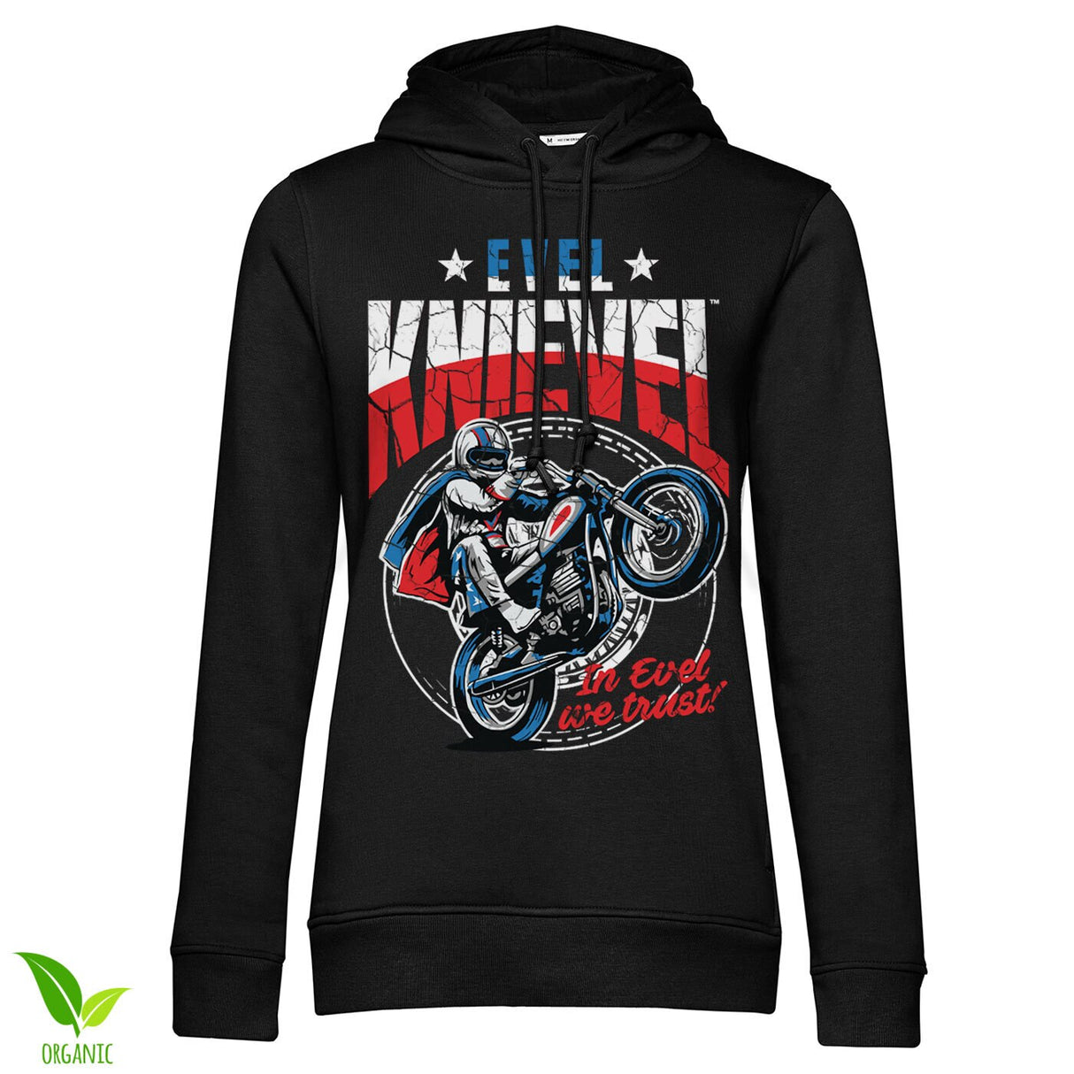 Evel Knievel Wheelie Girls Hoodie