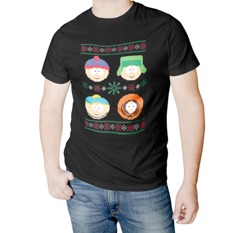 South Park 8-bit Christmas Pattern T-Shirt