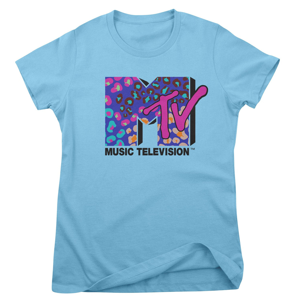 MTV - Colorful Leopard Pattern Logo Girly Tee