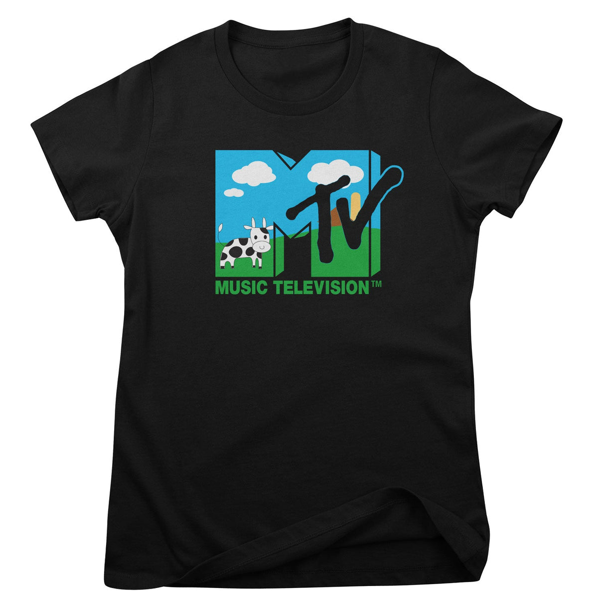 MTV Country Cow Logo Girly Tee