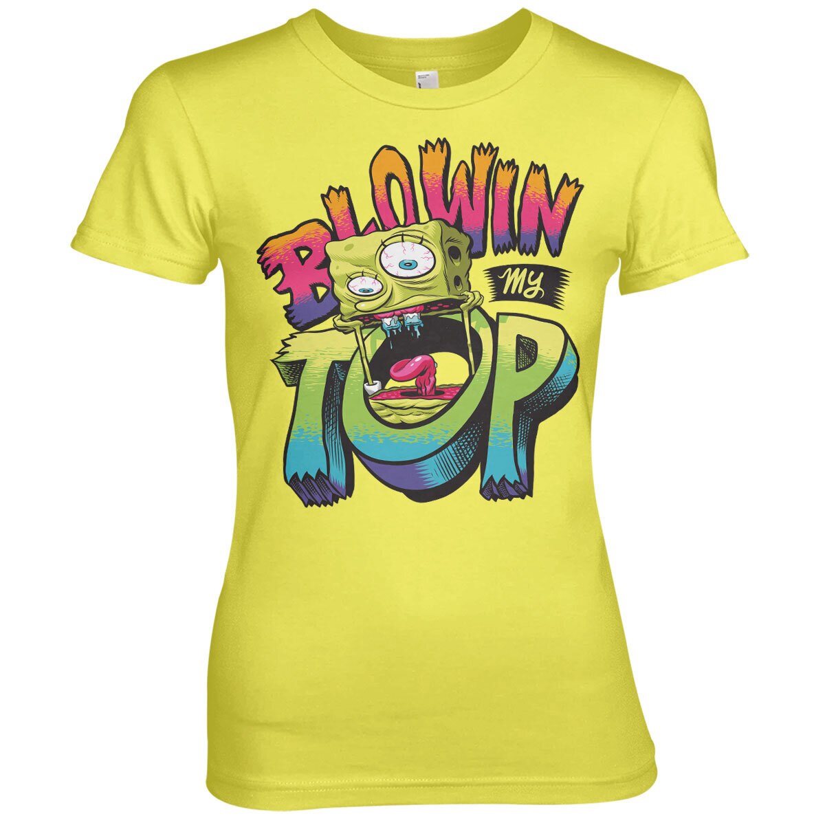 SpongeBob Blowin My Top Girly Tee