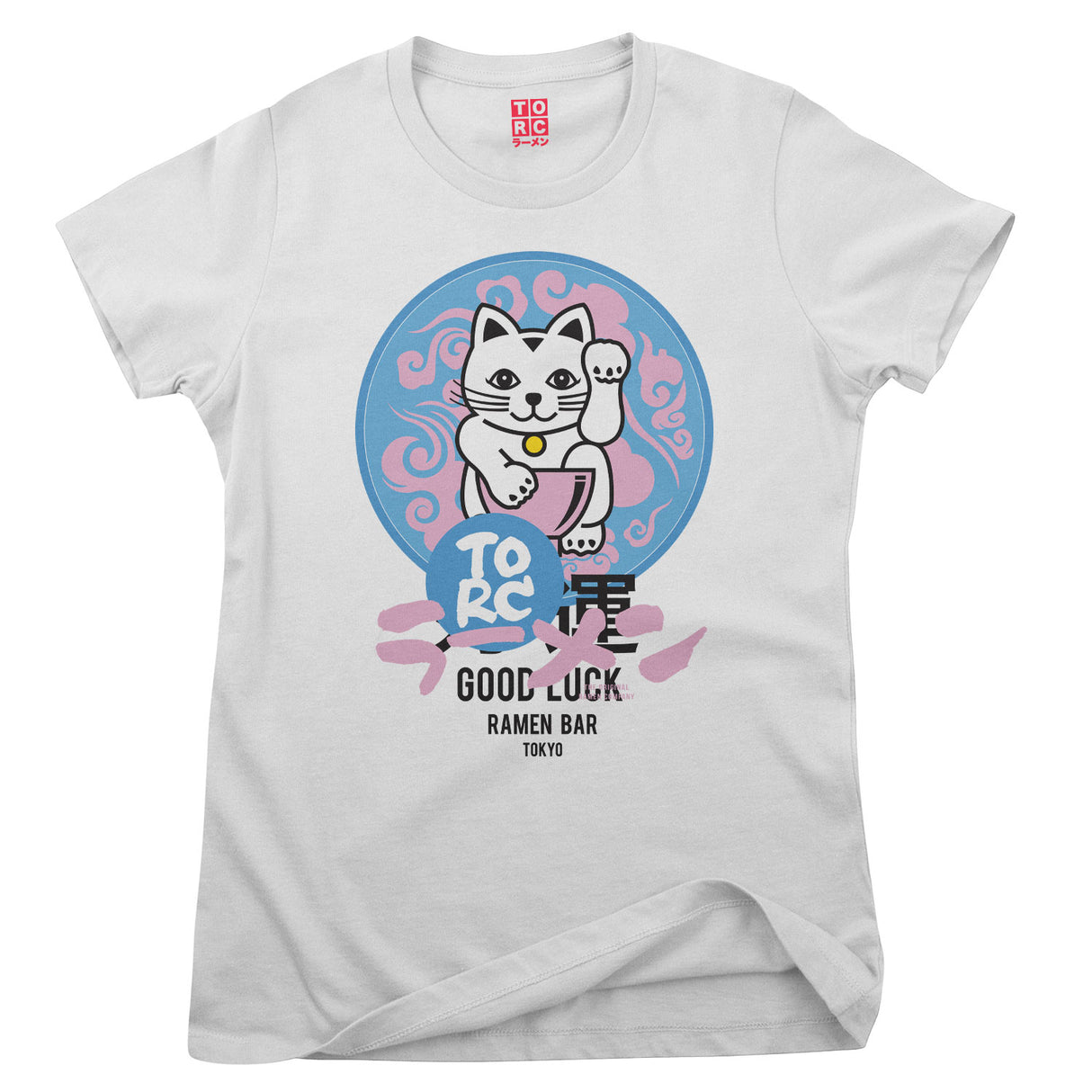 Lucky Cat Pastel Girly Tee