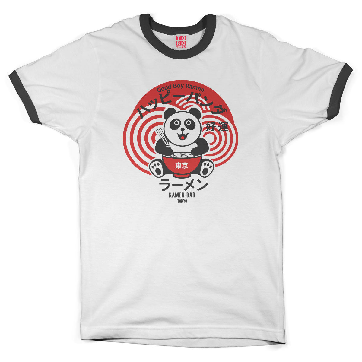 Good Boy Ramen Panda Ringer Tee