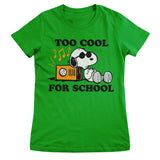 Snoopy - Too Cool For School Girly Tee