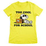 Snoopy - Too Cool For School Girly Tee