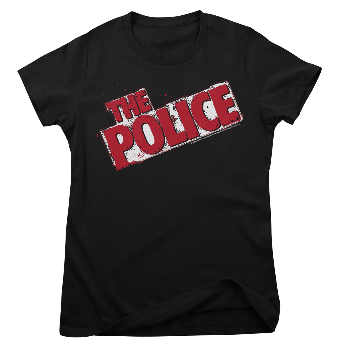 The Police Distressed Logo Girly Tee