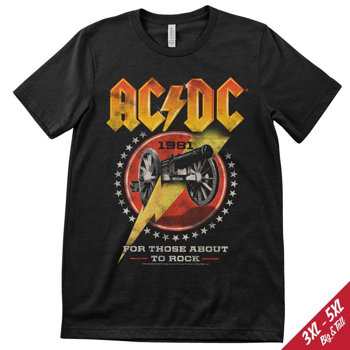 AC/DC - 1981 For Those About To Rock Baseball T-Shirt