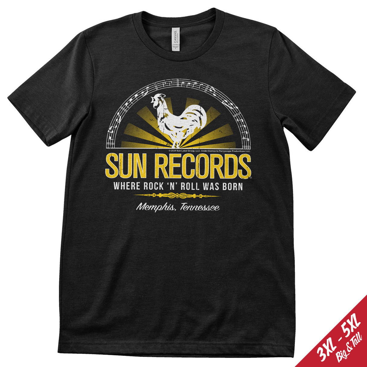 Sun Records - Where Rock n Roll Was Born Big & Tall T-Shirt