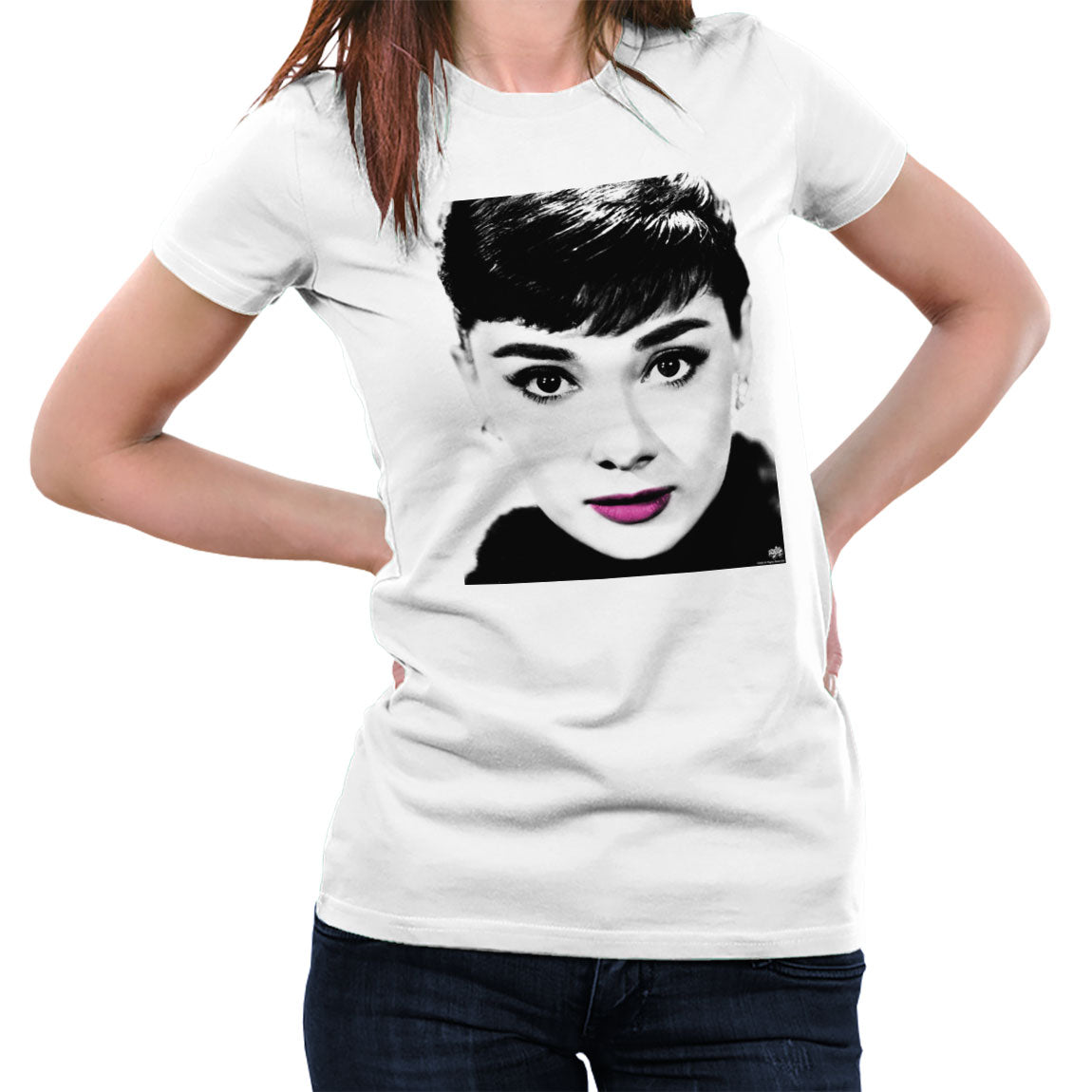 Audrey Hepburn Lipstick Girly Tee