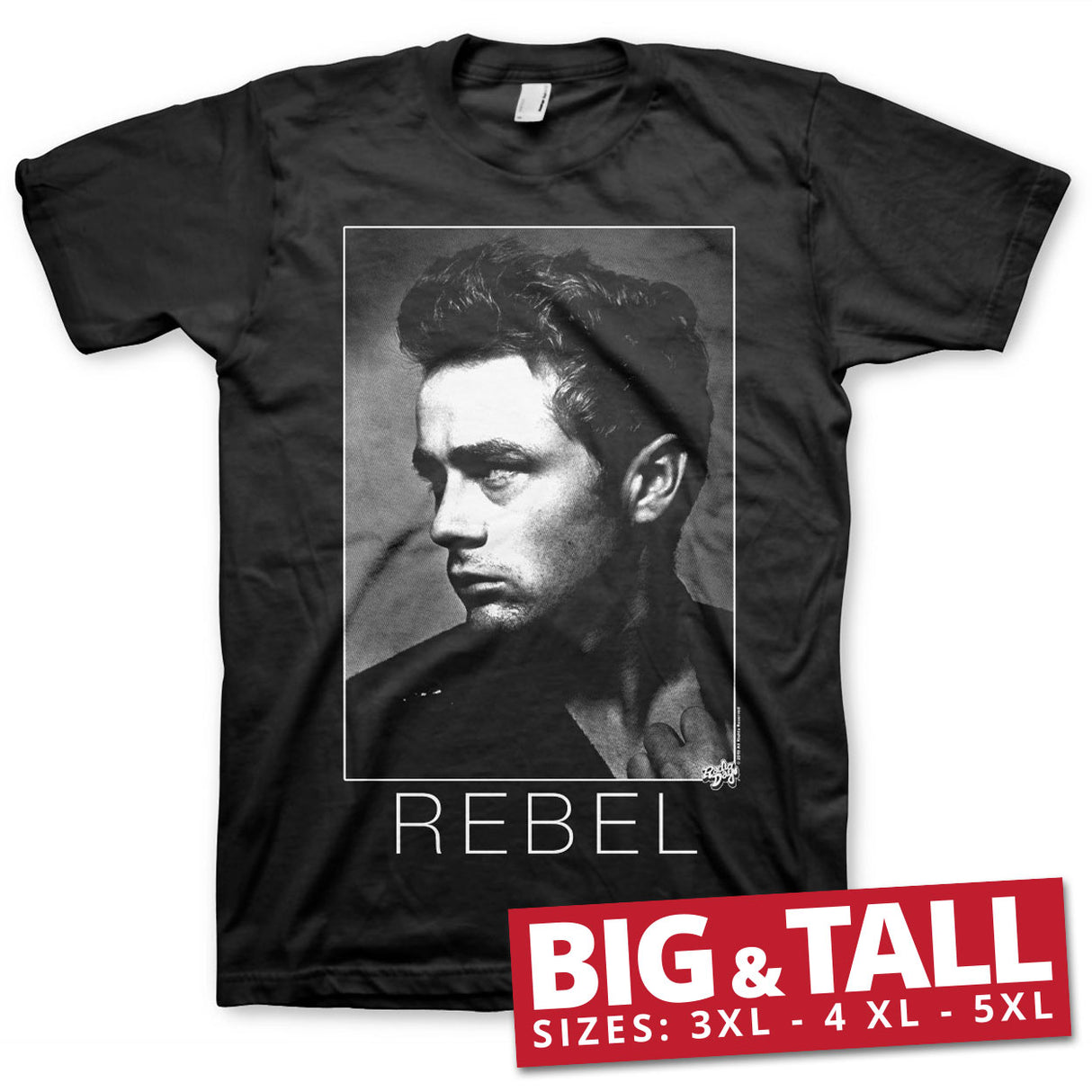 James Dean BW Rebel Big & Tall T-Shirt