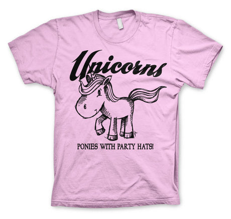 Unicorns - Ponies With Party Hats T-Shirt