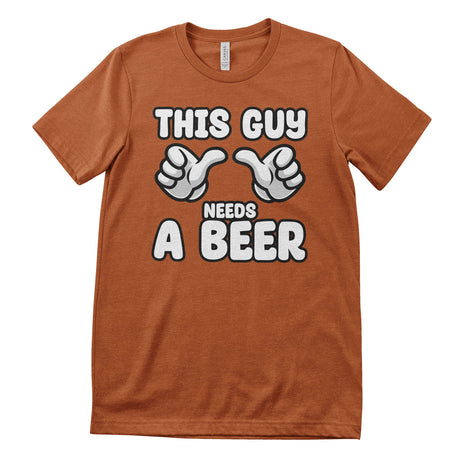 Cartoon Hands - This Guy Needs A Beer Tee