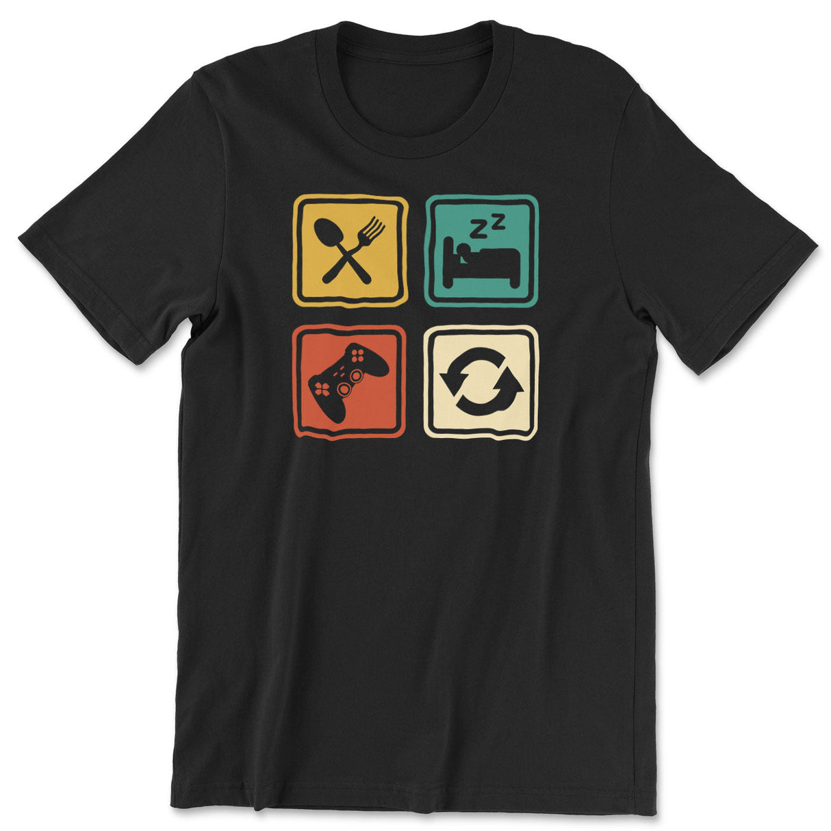 Eat - Sleep - Game - Repeat Icons Tee