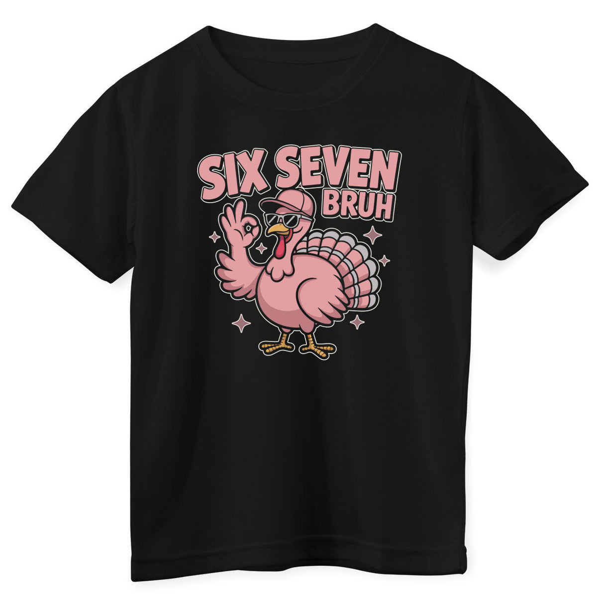 Six Seven Pink Turkey Kids Tee