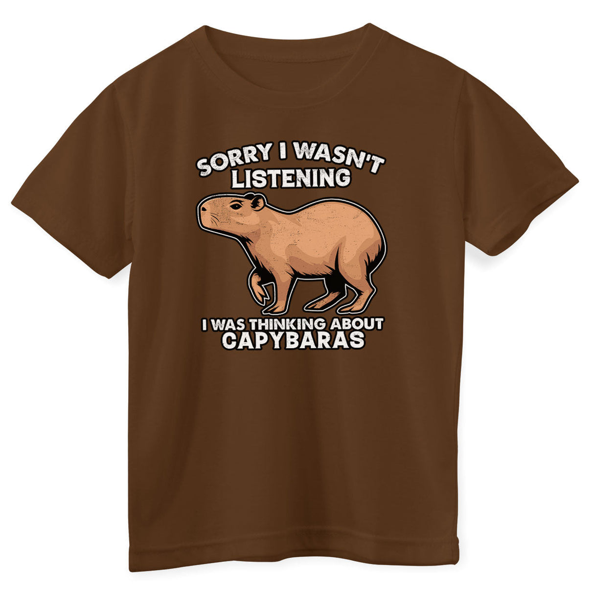 I Was Thinking About Capybaras Kids Tee