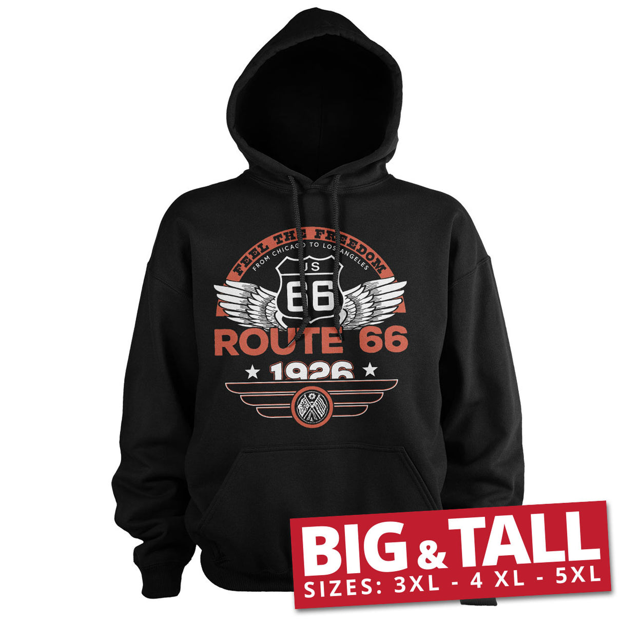 Route 66 - Feel The Freedom Big & Tall Hoodie