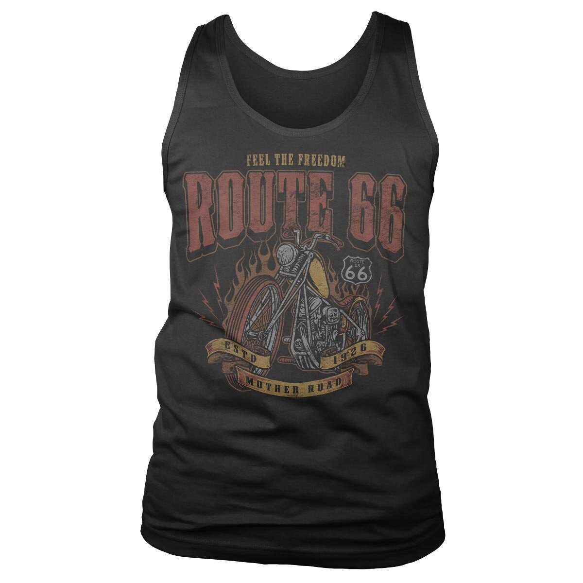 Route 66 - Golden Chopper Tank Top