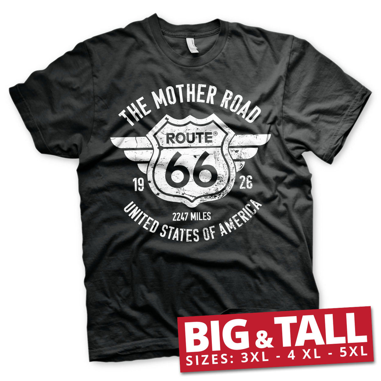 Route 66 - The Mother Road Big & Tall T-Shirt