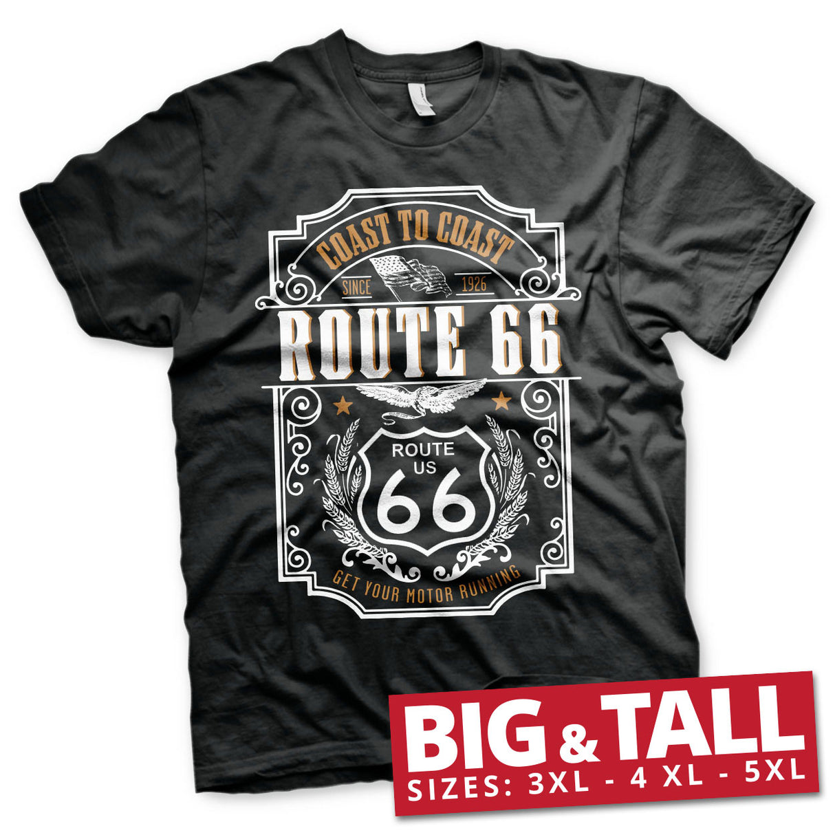 Route 66 - Coast To Coast Big & Tall T-Shirt