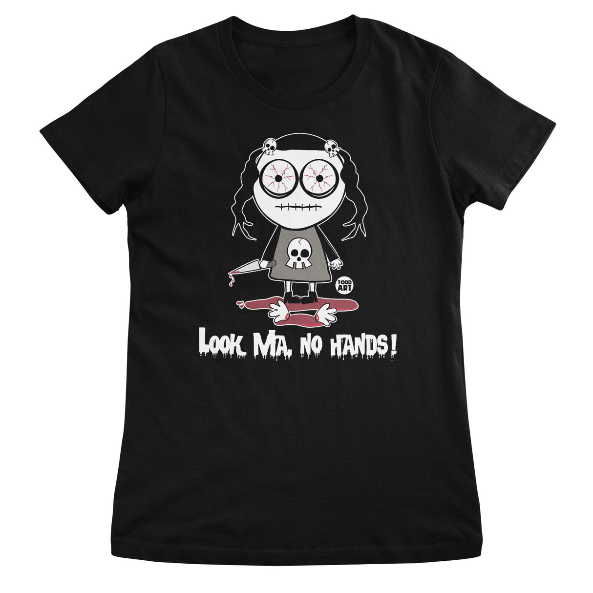 Look Ma - No Hands! - ToddArt Girly Tee