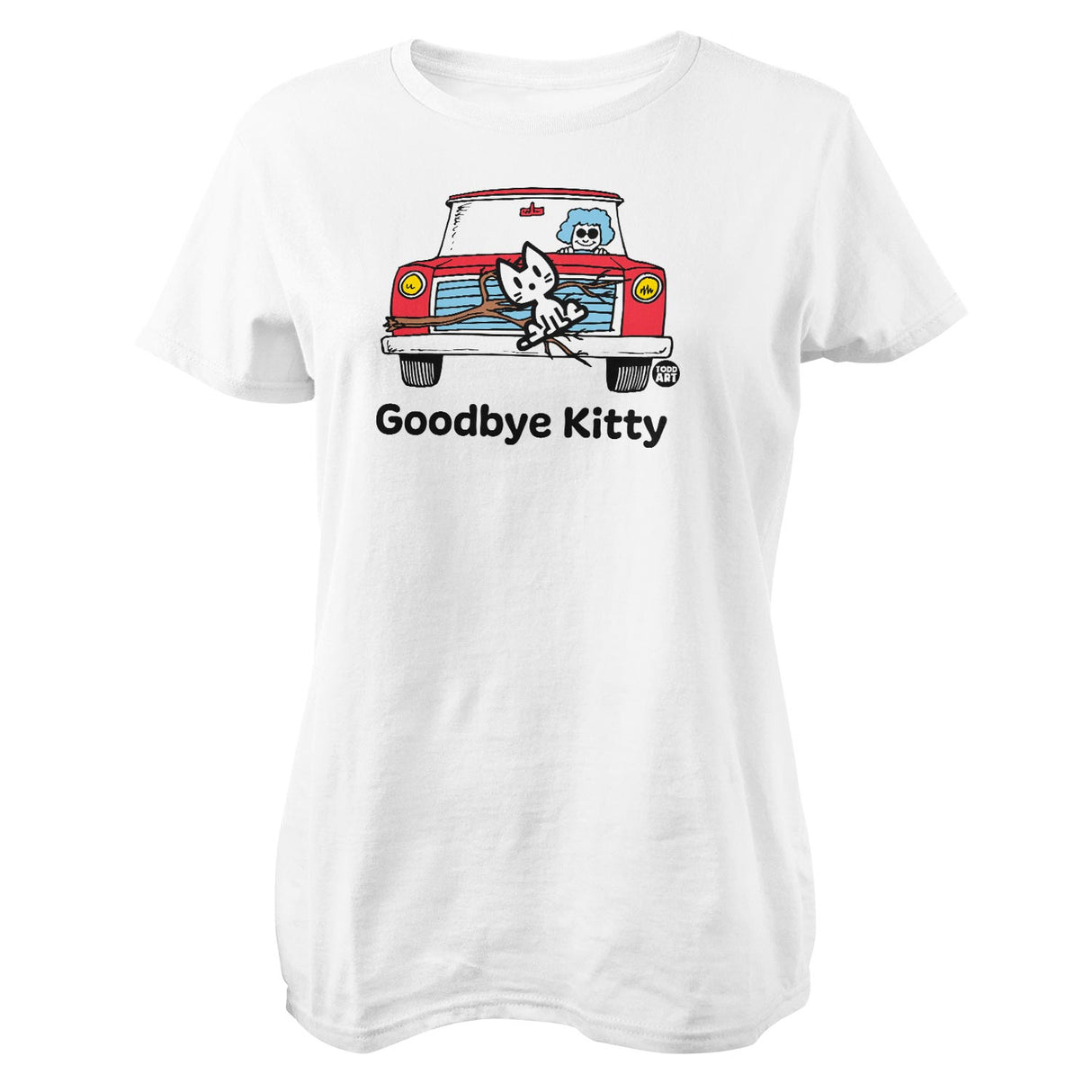 Goodbye Kitty Grandma Car - ToddArt Girly Tee