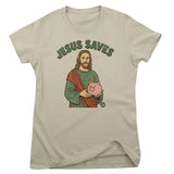 Jesus Saves - ToddArt Girly Tee
