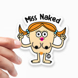 Miss Naked Sticker