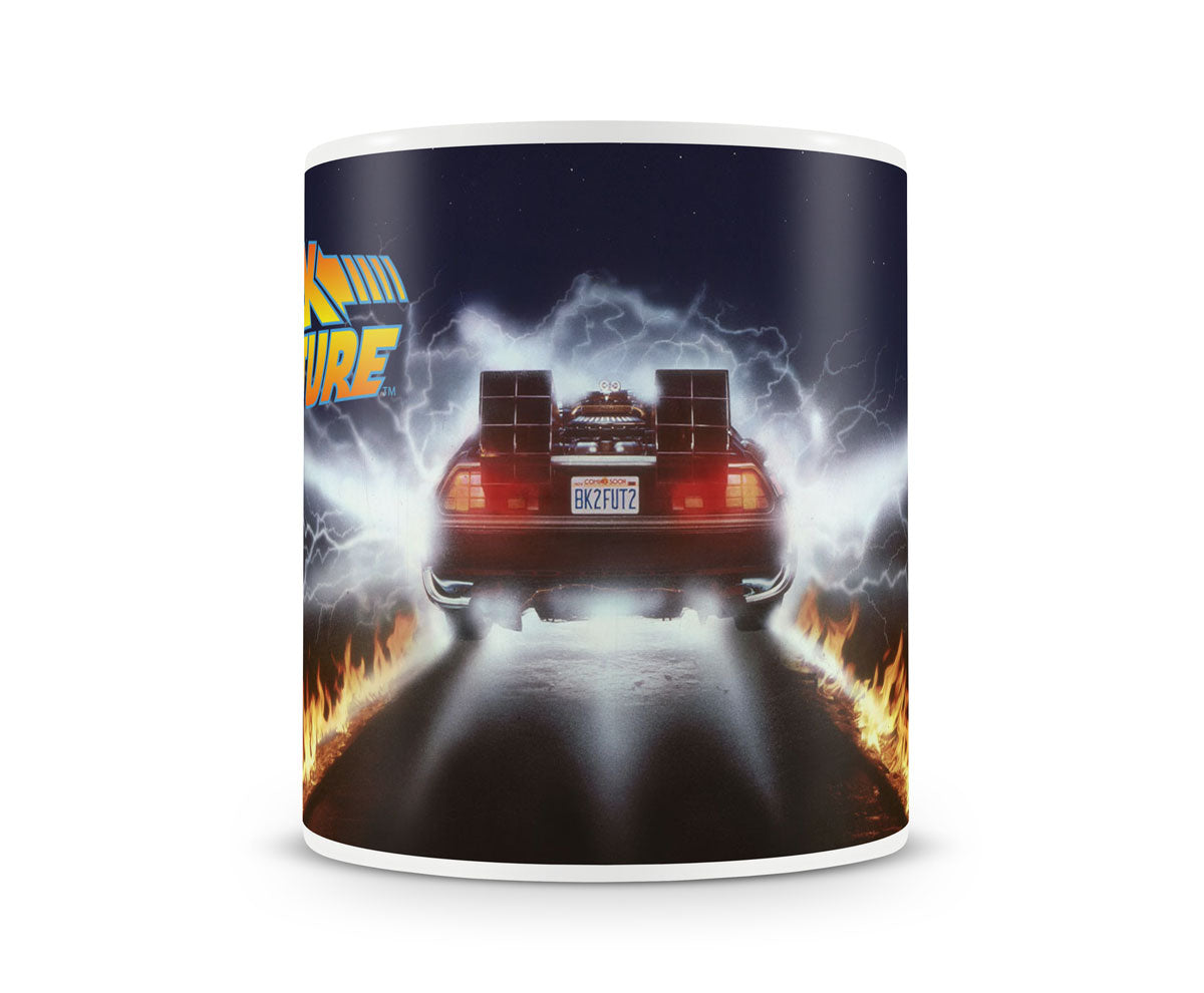 Delorean Fire Tracks Coffee Mug