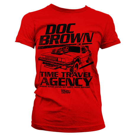 Doc Brown Time Travel Agency Girly Tee