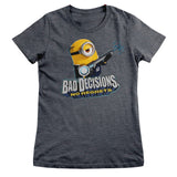 Minions - Bad Decisions No Regrets Girly Tee