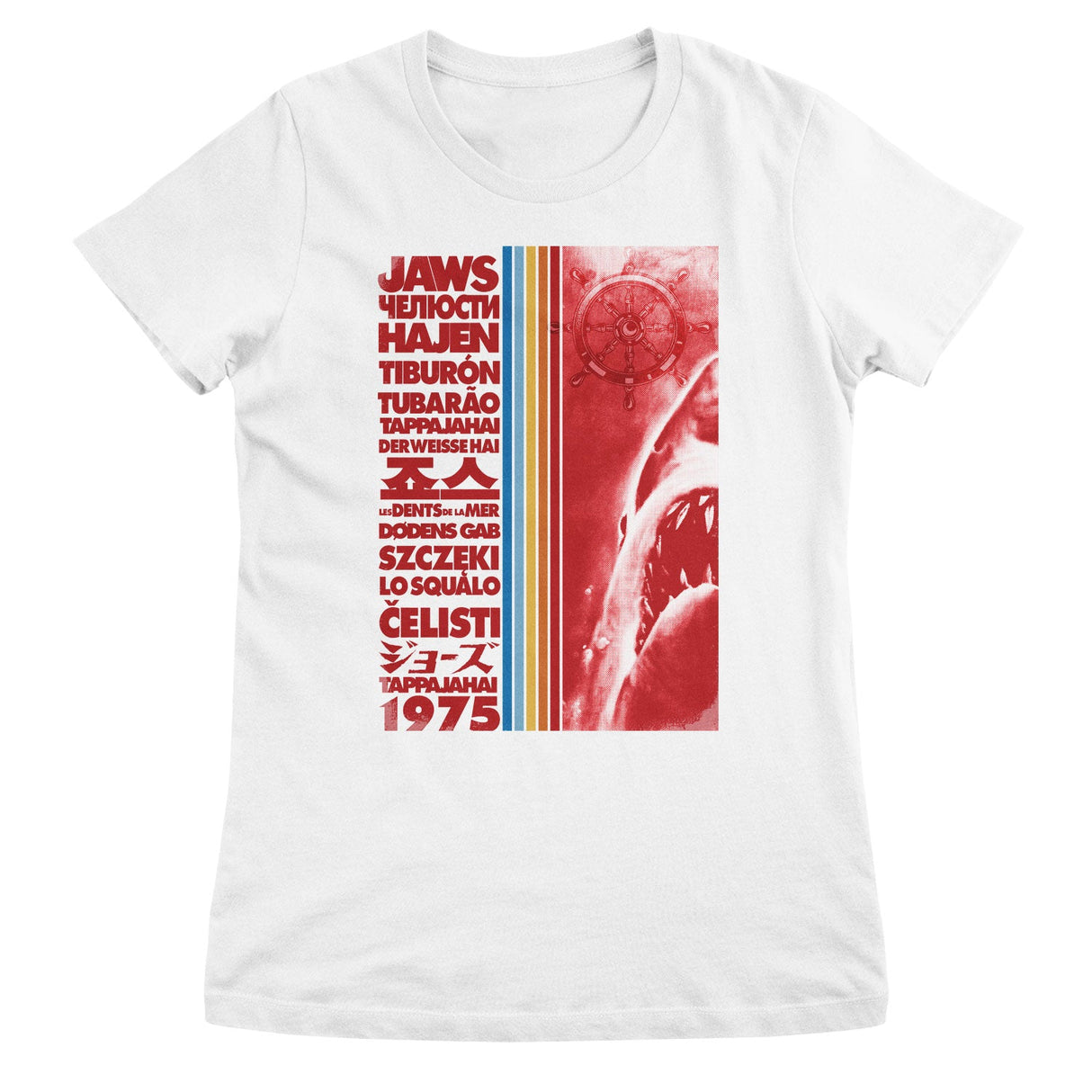 Jaws Movie Titles Girly Tee