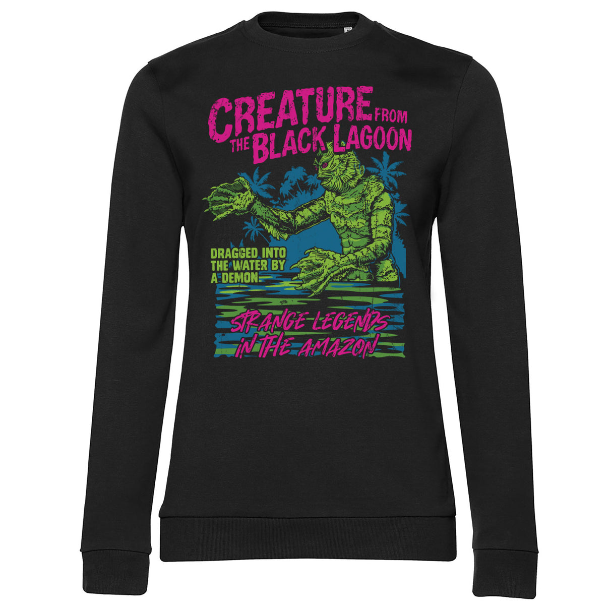 The Creature From The Black Lagoon Girly Sweatshirt