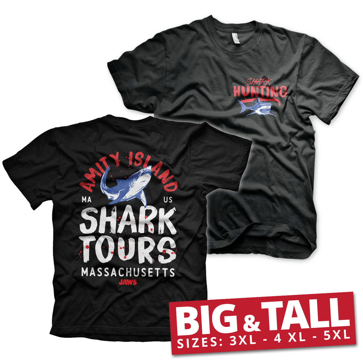 Amity Island Shark Tours Big & Tall T-Shirt