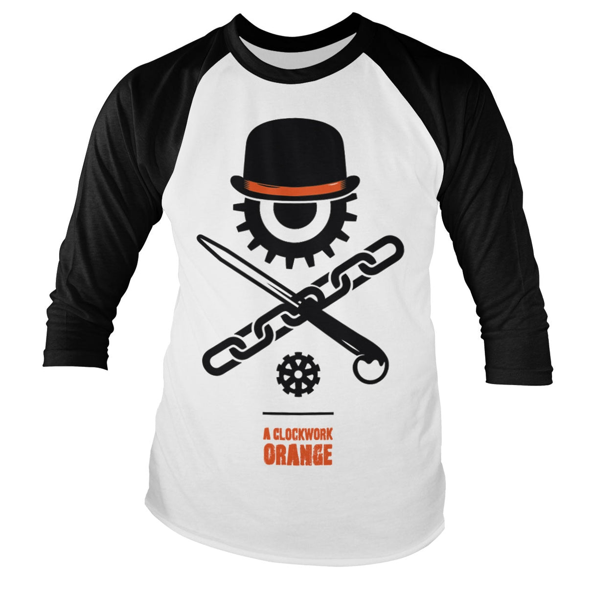 Clockwork Orange Bowler Eye Long Sleeve Baseball Tee