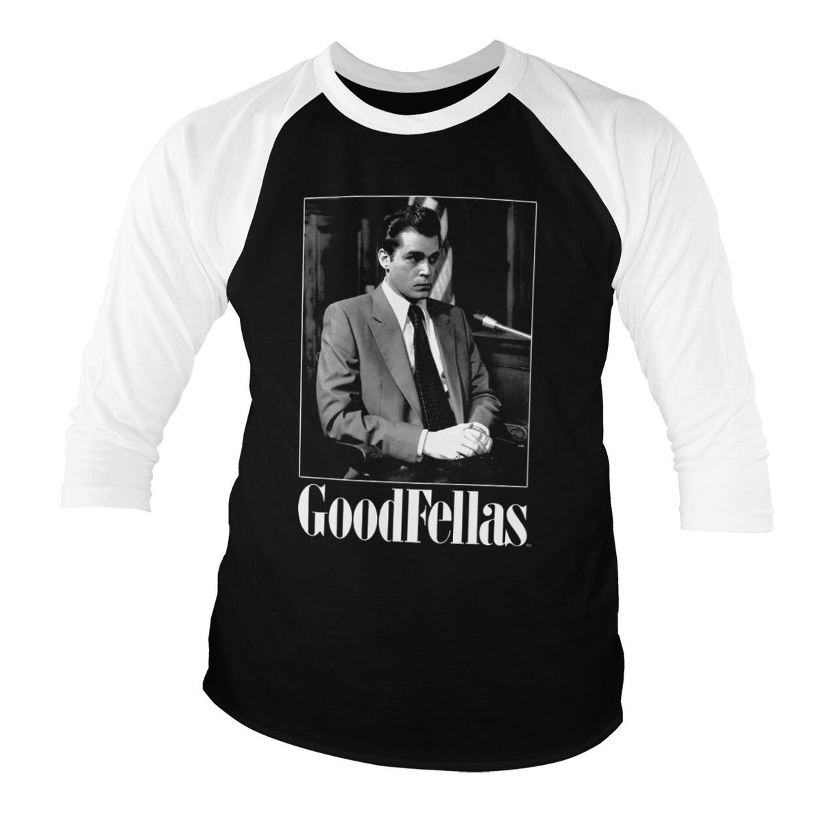 Goodfellas - Hill in Court Baseball 3/4 Sleeve Tee