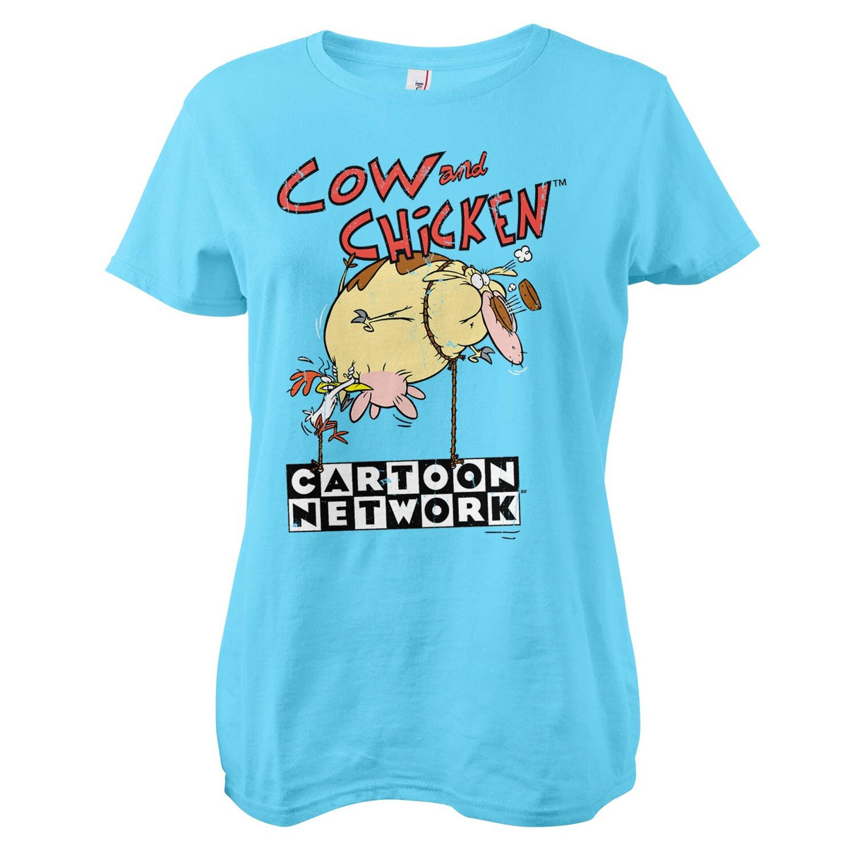 Cow and Chicken Balloon Girly Tee