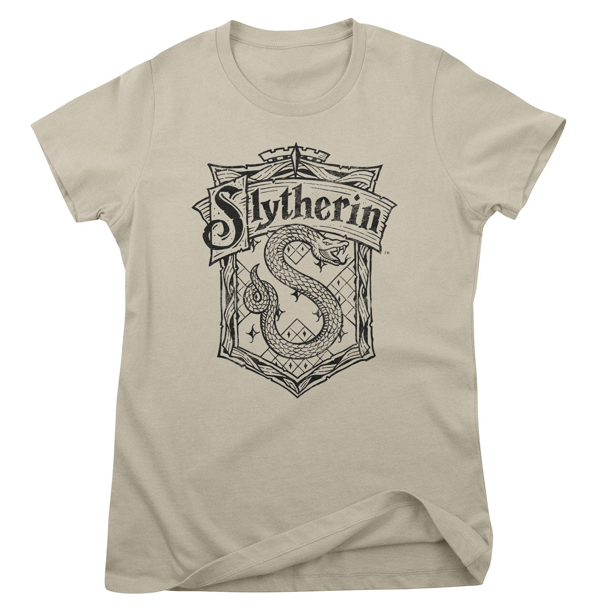 Harry Potter - Slytherin Washed Crest Girly Tee