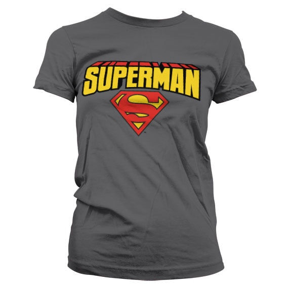 Superman Blockletter Logo Girly T-Shirt