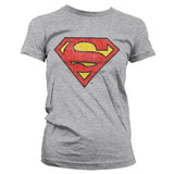 Superman Washed Shield Girly T-Shirt