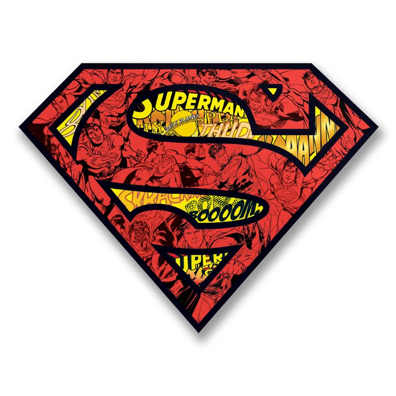 Superman Mash-Up Shield Sticker