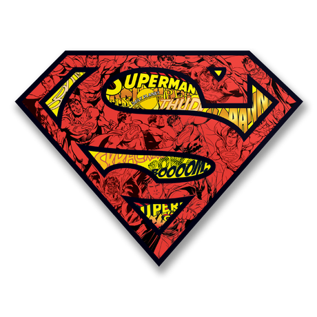 Superman Mash-Up Shield Sticker