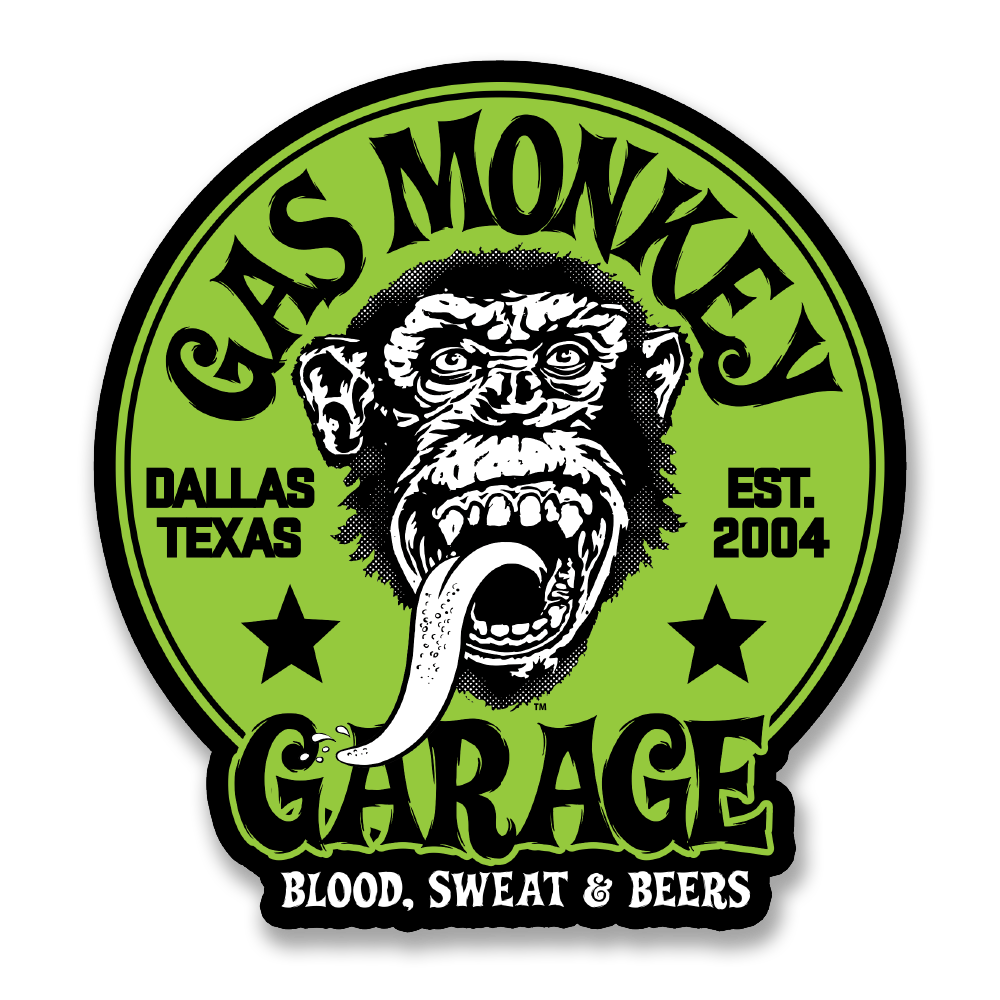 Gas Monkey Garage - Green Logo Sticker