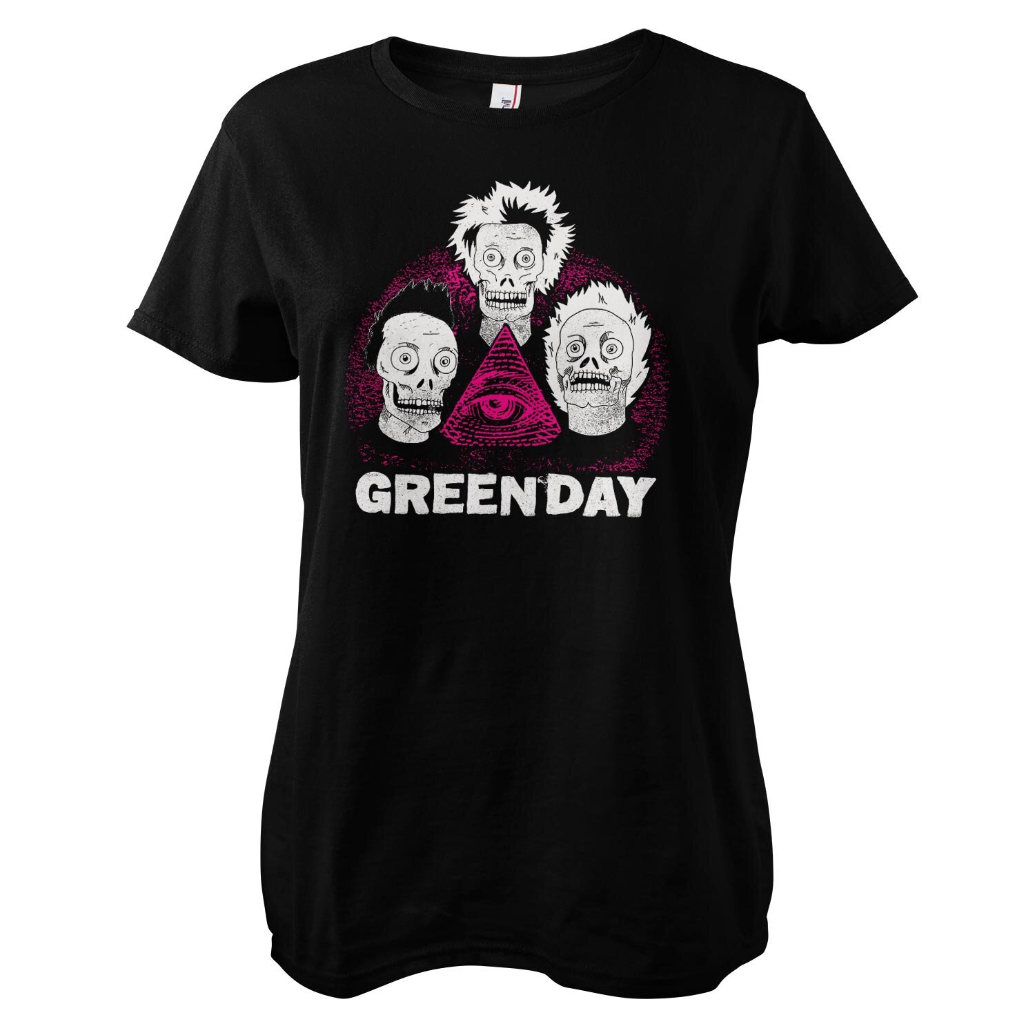 Green Day Skulls Girly Tee