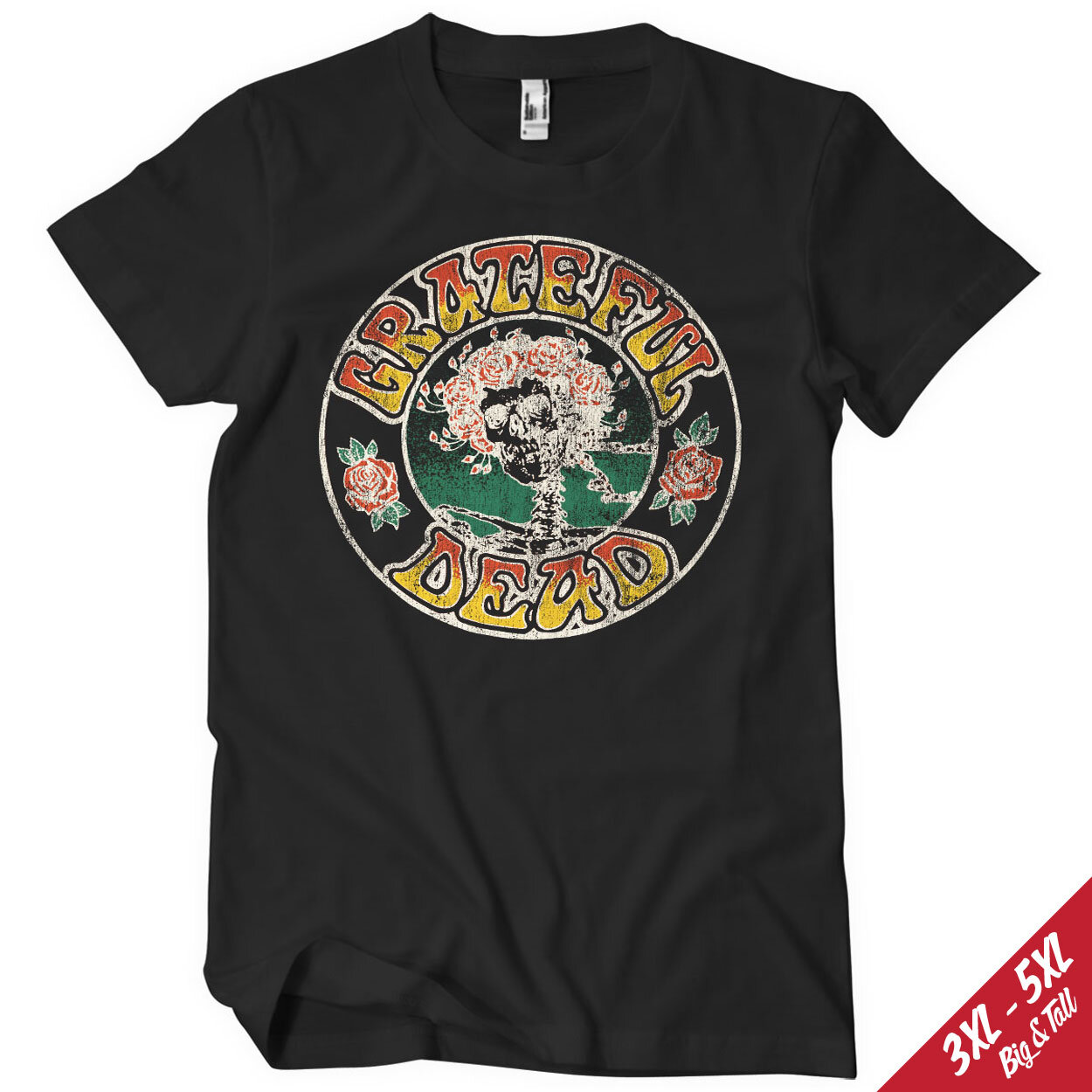 Grateful Dead - Skull & Roses Big & Tall T-Shirt