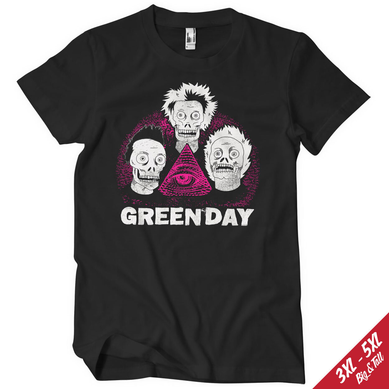 Green Day Skulls Big & Tall T-Shirt